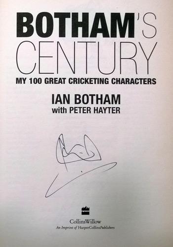 Ian Botham signed copy of Botham's Century
