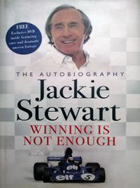 Sir JACKIE-STEWART-memorabilia-signed-autobiography-Winning-is-not-Enough-formula-one-memorabilia-autograph