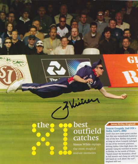 JAMES-KIRTLEY-autograph-signed-Sussex-cricket-memorabilia-England-test-match-cricket-bowler-greatest-catch-ganguly-india-odi-2002