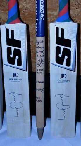 Joe-Denly-Testimonial-2019-cricket-bats-cook-anderson-stump