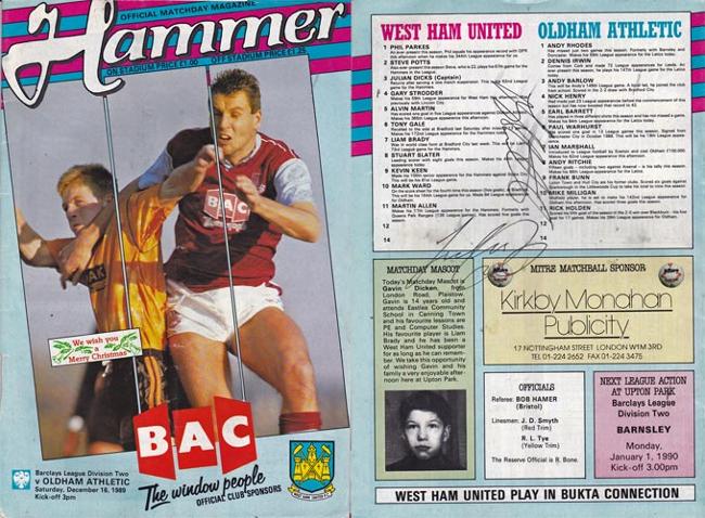 Julian-Dicks-autograph-signed-west-ham-united-football-memorabilia-whufc-hammers-gary-strodder-1989-programme-upton-park