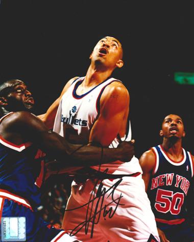 Juwan-Howard-autograph-signed-Washington-Bullets-NBA-memorabilia-Wizards-basketball-Miami-Heat-Michigan-Wolverines-Fab-Five-center
