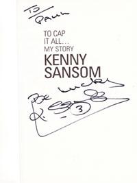 KENNY SANSOM memorabilia signed autobiography book To Cap It All My Story Arsenal football memorabilia autograph