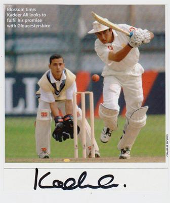 Kadeer Ali-autograph-signed-Gloucestershire-Gloucs-CCC-cricket-memorabilia-County-player-batsman