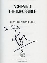 LEWIS GORDON PUGH (The 'Sir Edmund Hillary of Swimming') signed autobiography 