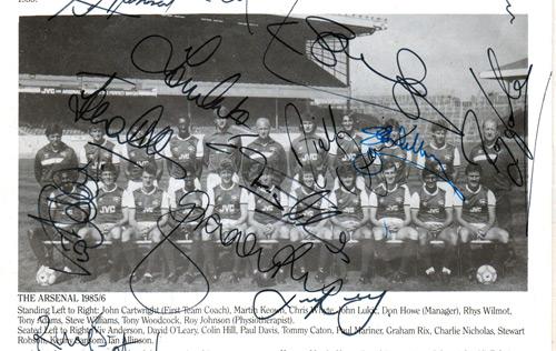 London-6-a-side-indoor-soccer-championships-programme-signed-Arsenal-FC-LBC-Wembley-Arena-Rix-Rocastle-Nicholas-Sansom-Anderson-football-memorabilia