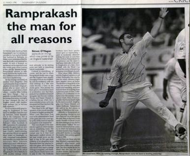 MARK-RAMPRAKASH-autograph-Surrey-CCC-Cricket-memorabilia-England-test-signed-Blood-Axe