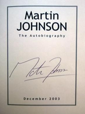 Martin Johnson signed autobiography book England rugby 2003 world cup winners british lions leicester tigers captain diary