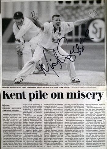 MARTIN-SAGGERS-memorabilia-Kent-cricket-memorabilia-signed-photo-autograph