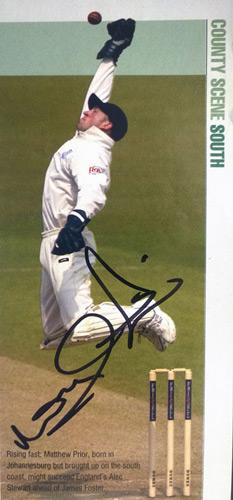 MATT-PRIOR-autograph-signed-Sussex-cricket-memorabilia-magazine-pic-Sharks-England-memorabilia-wicket-keeper-keeping