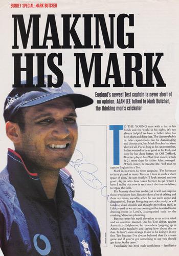 Mark-Butcher-autograph-signed-Surrey-CCC-Cricket-memorabilia-England-captain-signature-Oval-Special