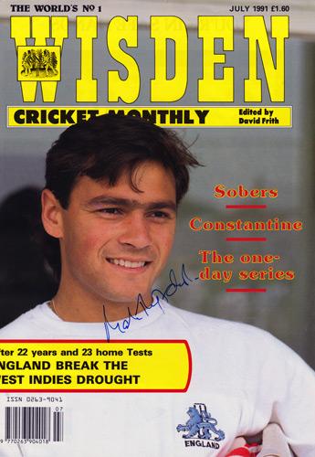 Mark-Ramprakash-autograph-signed-Middlesex-Cricket-memorabilia-ccc-England-test-match-batsman-Middx-Ramps-1991-wisden-magazine-cover-photo