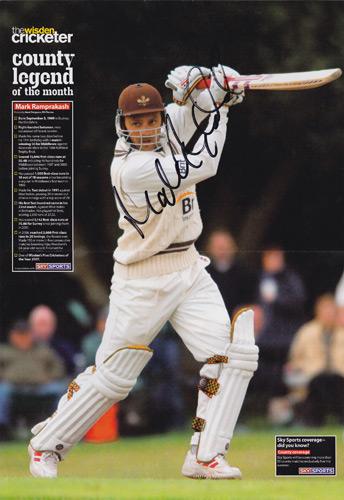 Mark-Ramprakash-autograph-signed-Surrey-CCC-Cricket-memorabilia-county-legend-Cricketer-mag-poster-England-test-344