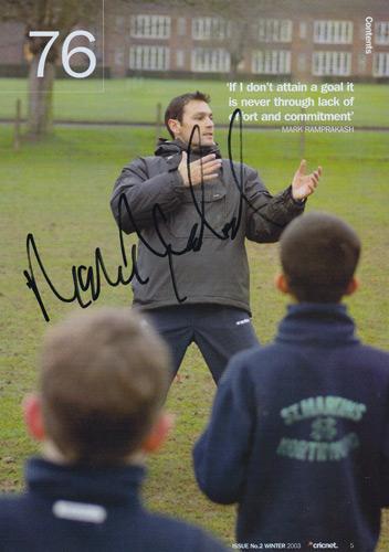 Mark-Ramprakash-autograph-signed-Surrey-Cricket-memorabilia-2003-wisden-magazine-article-lions-England-test-match-batsman