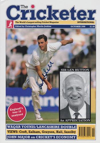 Martin-Bicknell-autograph-signed-Surrey-CCC-Cricket-memorabilia-England-test-match-The-Cricketer-magazine-cover-Lions-Brown-caps-Brit-Oval