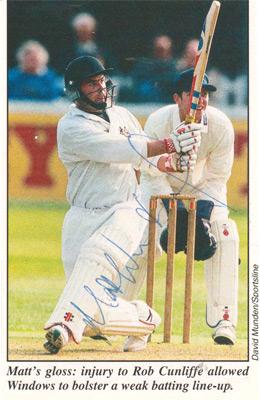 Matt-Windows-autograph-signed-Gloucestershire-Gloucs-CCC-cricket-memorabilia-magazine-picture-batting-opening-batsman-signature