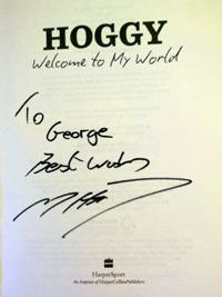MATTHEW HOGGARD (Yorks, Leics & England) signed copy of