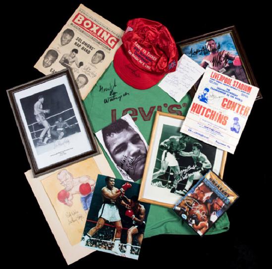 Signed-Boxing-Muhammad-Ali-Lennox Lewis-Henry-Cooper-Roy-Jones-Mike-Tyson-John-Conteh-Wepner-Graham-Budd-Auctions-sports-memorabilia
