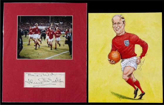 Bobby-Jackie-Charlton signed football 1966 world cup final Graham Budd Auctions sporting memorabilia autograph