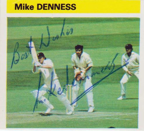 Mike-Denness-autograph-signed-Kent-CCC-cricket-memorabilia-england-test-captain-lucky-hootsman-spitfires-signature-player-card