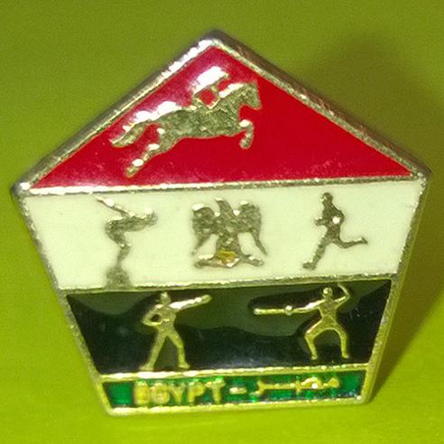 Modern-Pentahlon-memorabilia-egypt-five-sided-pentago-cuff-links-egyptian-jewellery-running-horse-riding-swimming-shooting-fencing-olympics-bling