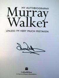 MURRAY WALKER (F1 TV Commentator) signed autobiography