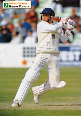 Nasser-Hussain-autograph signed Essex Cricket-memorabilia-signed-Essex-CCC-Cricketer-posters-England-test-match-captain