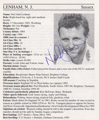 Neil-Lenham-autograph-signed-sussex-cricket-memorabilia-batsman-whos-who-signature