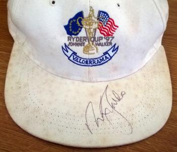 NICK FALDO signed Valderrama 1997 Ryder Cup golf cap autograph