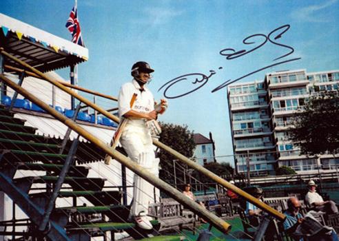 Owais Shah autograph signed middlesex cricket memorabilia Middx ccc England ipl
