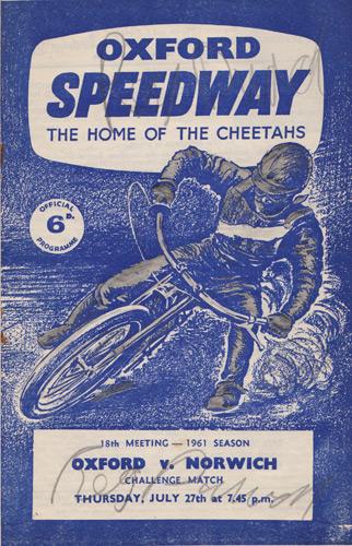 Oxford-Cheetahs-Speedway-memorabilia-Reg-Duval-autograph-signed-1961-programme-Norwich-Stars-Cowley-Liverpool-South-Africa-World-Riders-Association-bike-motor-sport