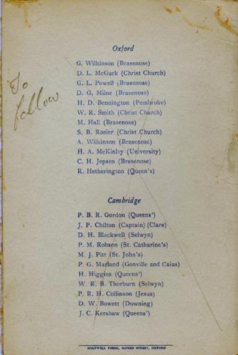 Oxford-v-Cambridge-University-Lacrosse-memorabilia-Dinner-1950-1951-Brasenose-College-signed-player-autographs-oxbridge-blue-ribbons