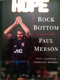 PAUL-MERSON-memorabilia-signed-autobiography-Rock-Bottom-Arsenal-football-memorabilia-autograph