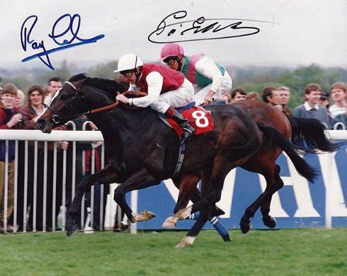 Pat-Eddery-Ray-Cochrane-autograph-signed-flat-racing-horse-photo-champion-jockey-equestrian-memorabilia