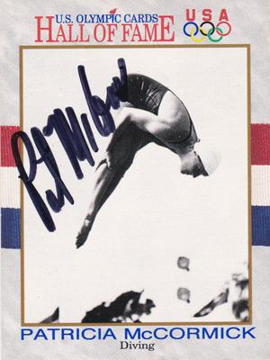 patrticia mccormick autograph signed olympic diving memorabilia half of fame usa
