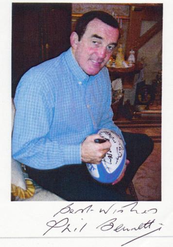 PHIL BENNETT memorabilia (Llanelli, Wales, Lions & Barbarians) signed postcard rugby memorabilia