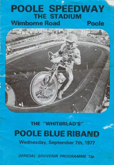 Poole-Speedway-memorabilia-1977-Whitbread-Poole-Blue-Riband-race-night-souvenir-programme-Pirates-Phil-Crump-John-Boulger-Dave-Jessup-Martin-Ashby