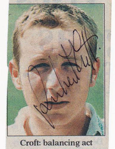 ROBERT-CROFT-autograph-signed-Glamorgan-cricket-memorabilia-England-crofty-captain-coach-glams-ccc-wales-dragons-young-early-pic-youth