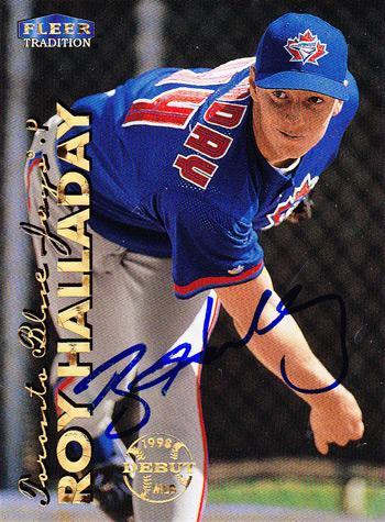 ROY-HALLADAY-autograph-Toronto-Blue-Jays-memorabilia-signed-trading-card-Fleer-Cy-Young-Perfect-Game-autographed