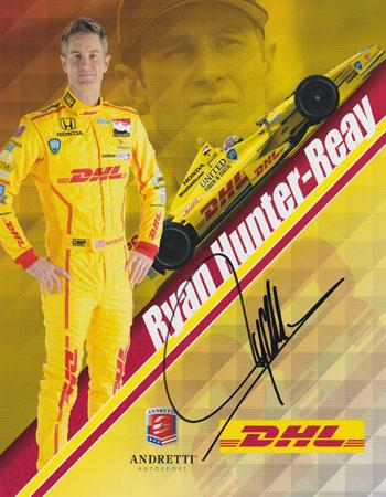 RYAN HUNTER-REAY memorabilia signed-Andretti-Autosport-Motor-sport-Indy-car-memorabilia biopic-autograph card indy 500 memorabilia