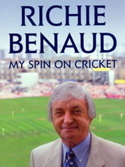Richie Benaud signed book My Spin on Cricket cover autograph