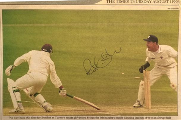 Rob-Turner-autograph-signed-Somerset-cricket-memorabilia-wicket-keeper-batsman-Cambridge-University-Weston-super-Mare-Cricket-Club