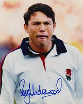 RORY UNDERWOOD memorabilia (Leicester & England) hand-signed photo.