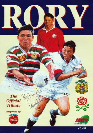 RORY UNDERWOOD memorabilia (Leicester, England & British Lions) Hand-signed