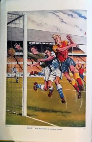 Roy-of-the-Rovers-football-memorabilia-1958-annual-roy-race-cover-art-soccer-comic-strip-collectables-fleetwood-editions-publishing