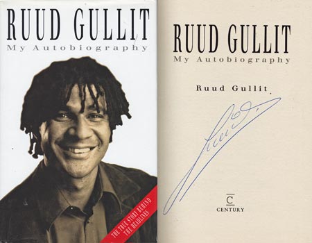 ruud gullit signed autobiography 1998