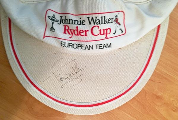 Ryder-Cup-golf-memorabilia-european-team-johnnie-walker-visor-europe-signed-tony-jacklin-autograph-usa-belfry-1985