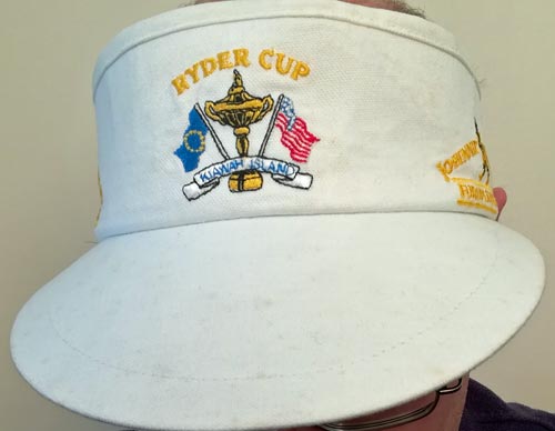 Ryder-Cup-golf-memorabilia-kiawah-island-european-team-johnnie-walker-visor-cap-europe-usa-1991-war-on-the-shore