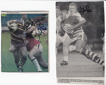 STANLEY GENE memorabilia signed Rugby League newspaper pictures Hull KR Papua New Guinea PNG rugby memorabilia