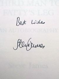 STEVE-JAMES-memorabilia-signed-autobiography-Third-Man-to-Fattys-Leg-Glamorgan-cricket-memorabilia-autographed-signature-200